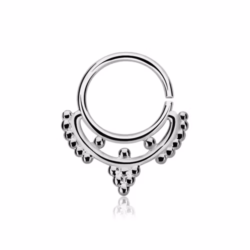Septum piercing i 925 silver - Mini Indian Design