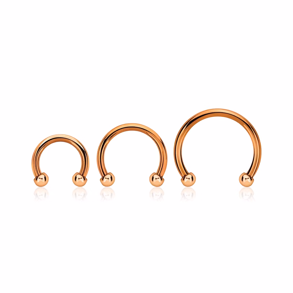 CBR 1.2mm med 2.5mm kulor roséguld