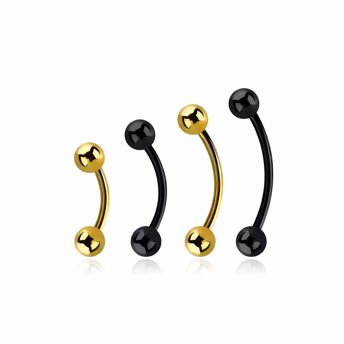 PVD-pläterad banana 0.8mm med 3mm kula