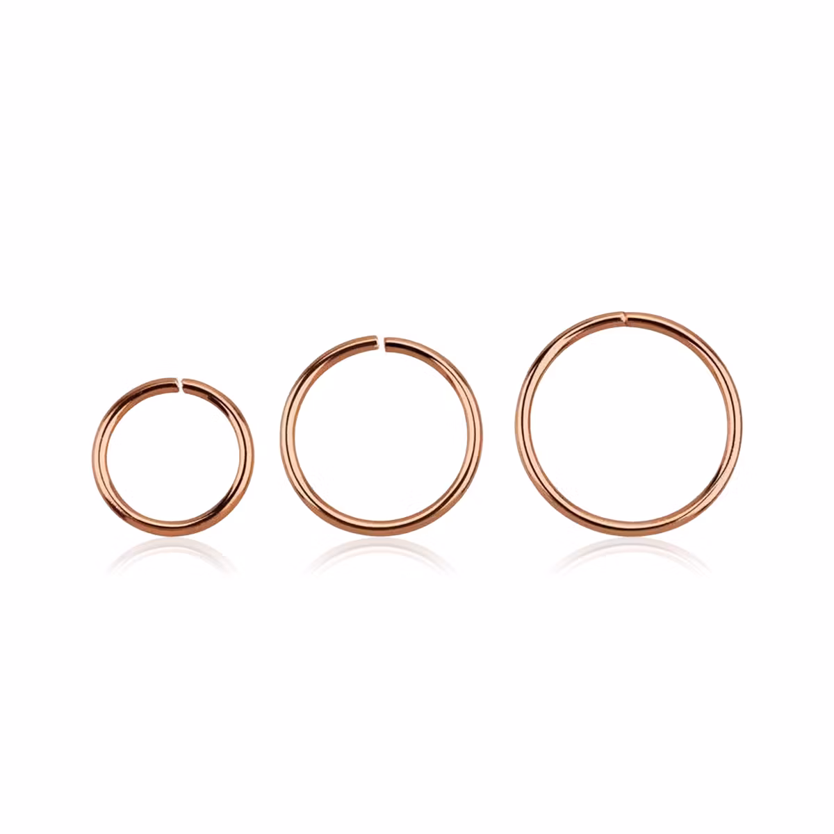 Sömlös ring i roséguldpläterad 925-silver 0.8mm