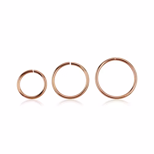 Sömlös ring i roséguldpläterad 925-silver 0.8mm