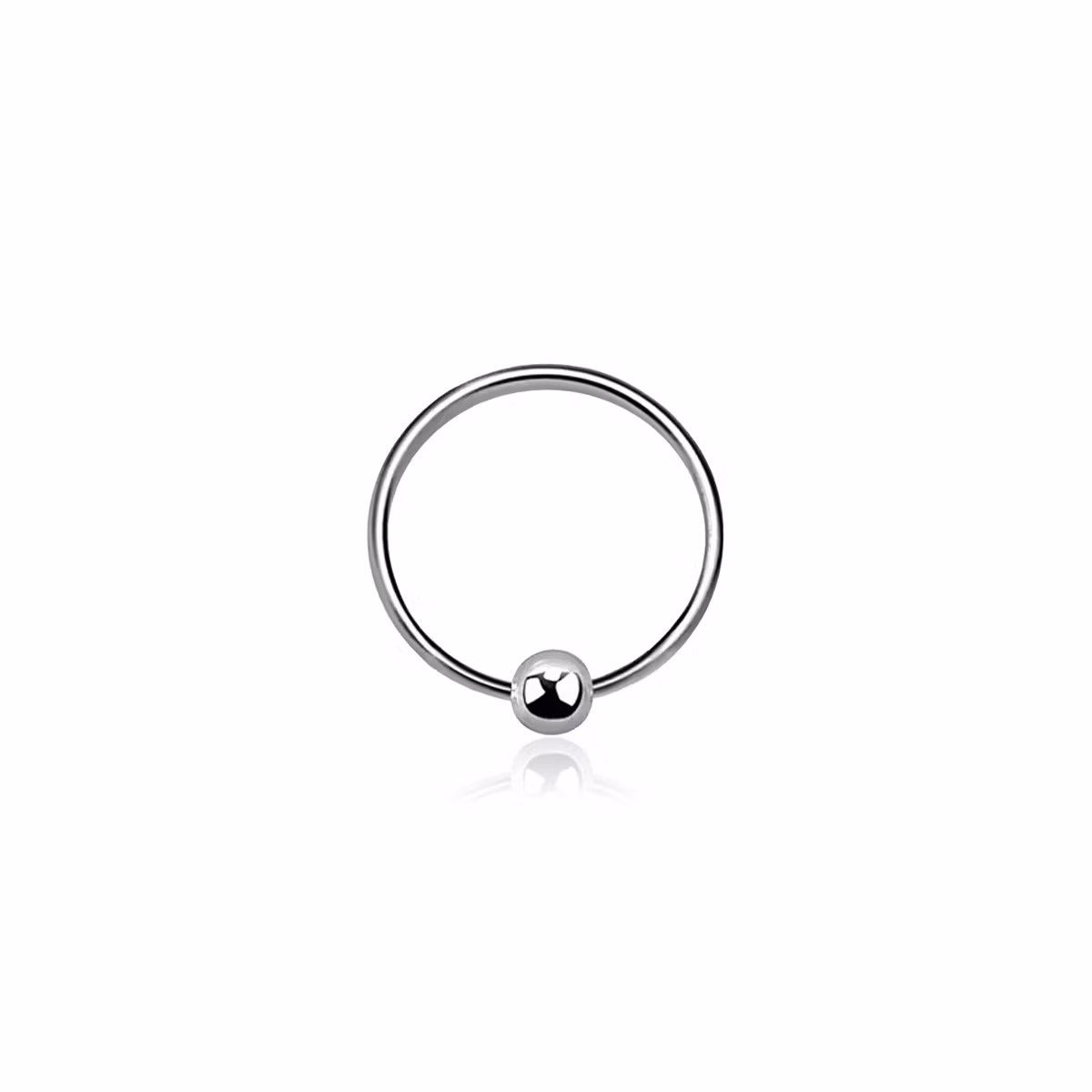 Näsring / ring med kula 925 silver 8mm