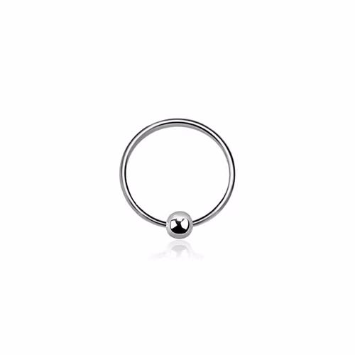 Näsring / ring med kula 925 silver 8mm