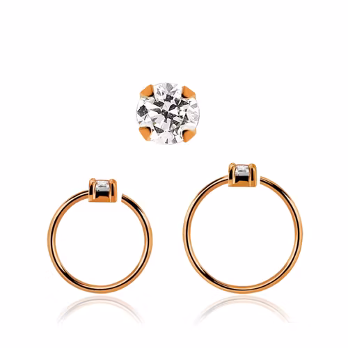 Roséguldpläterad sömlös ring i silver med 2.5mm CZ