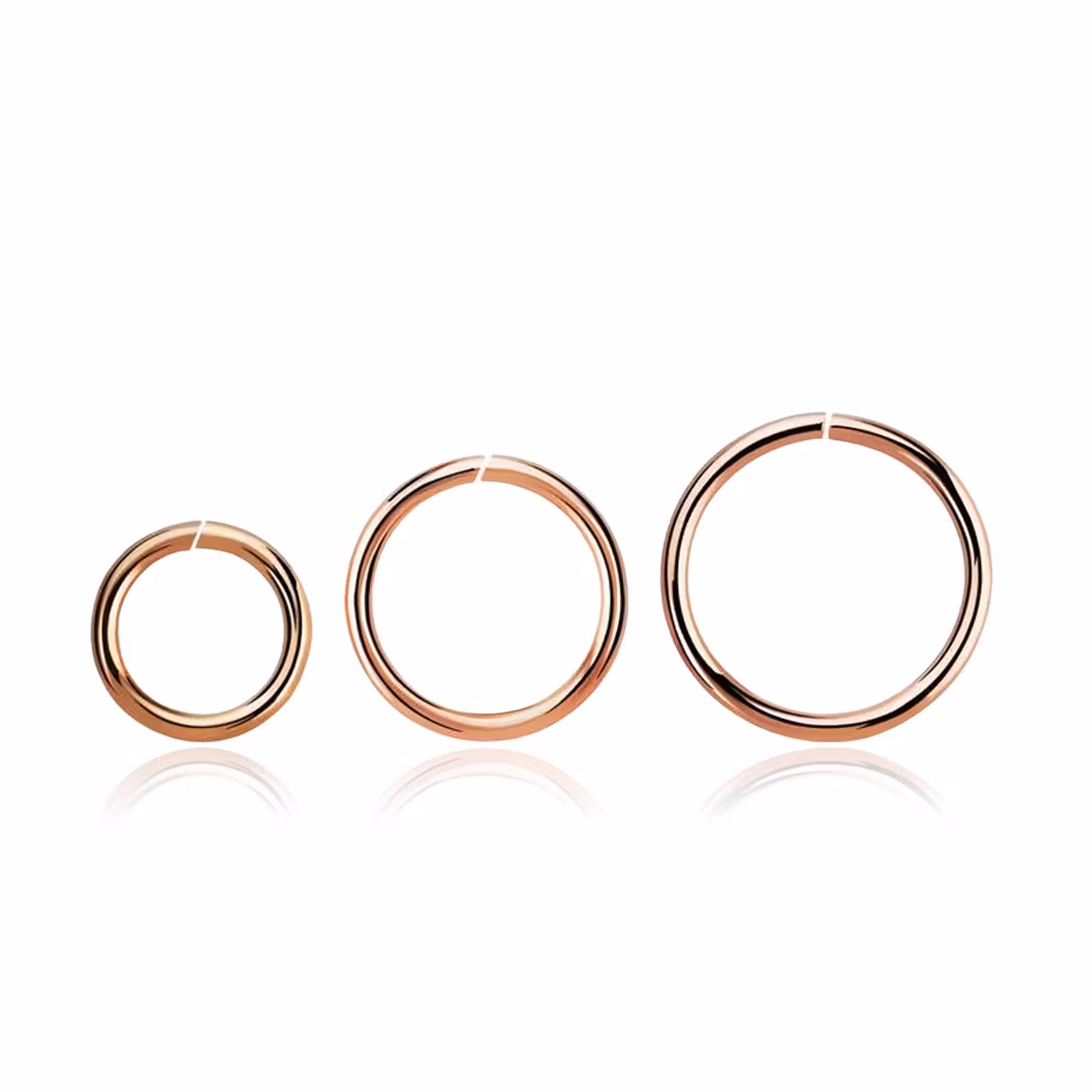Sömlös ring i roséguldpläterad 925-silver 1mm