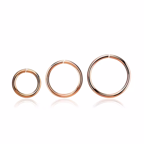 Sömlös ring i roséguldpläterad 925-silver 1mm