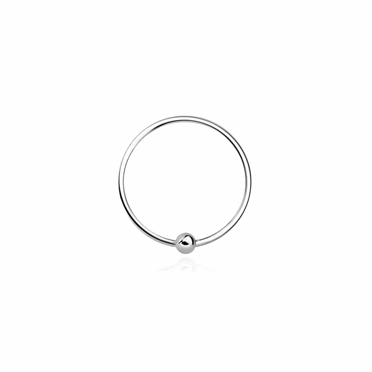 Näsring / ring med kula 925 silver 12mm