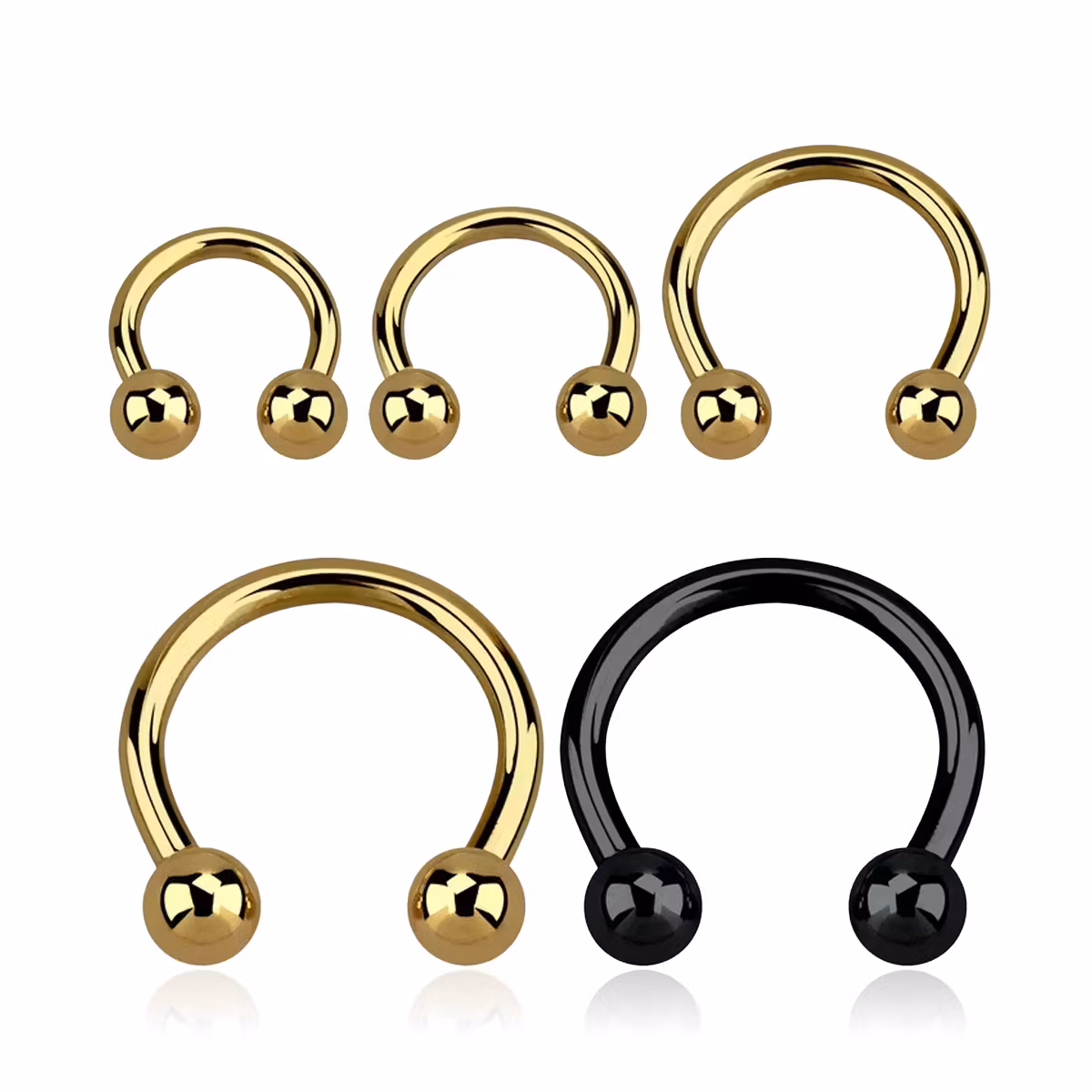 PVD-Pläterad CBR 2mm med 6mm kulor