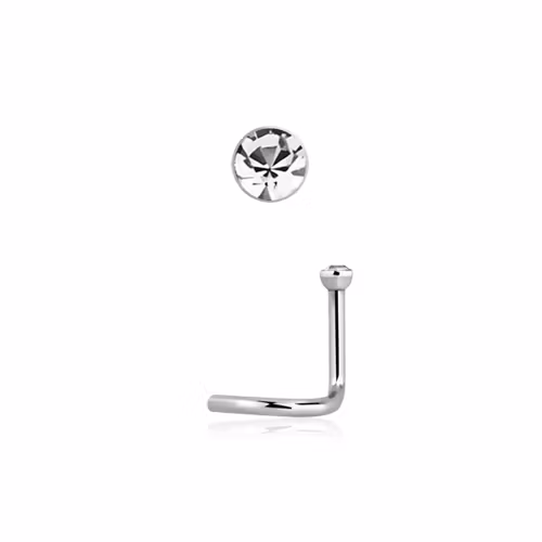 Nässmycke "Nose Screw" 1mm med 2mm klar crystal