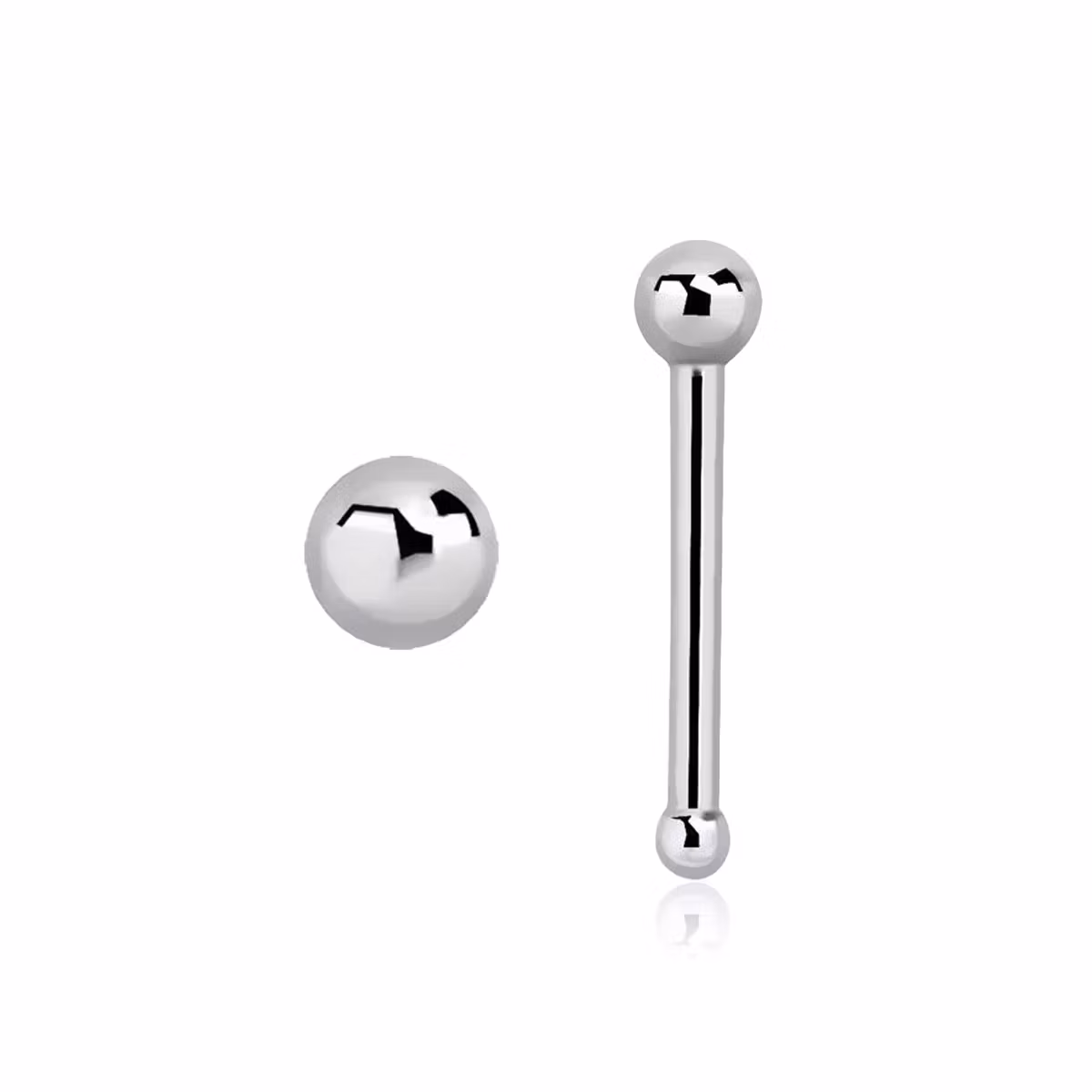 Näspin 0.8mm "nose bone" med 2mm boll