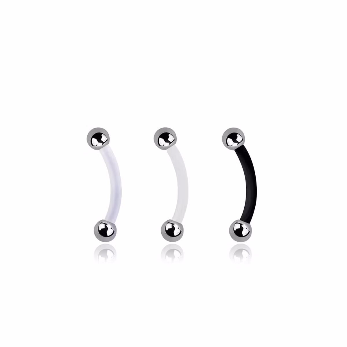 Bio-Flex Banana / ögonbryn 1.2mm med 2.5mm stålkulor