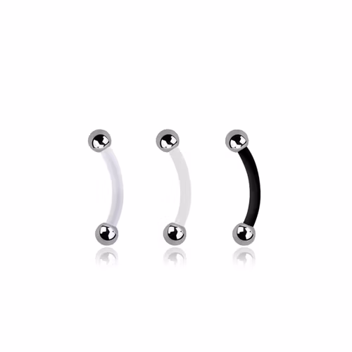Bio-Flex Banana / ögonbryn 1.2mm med 2.5mm stålkulor