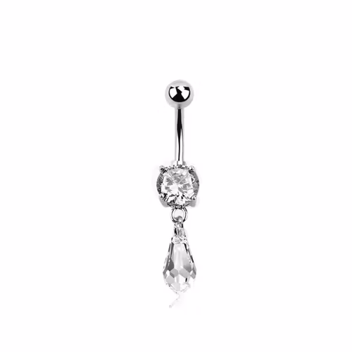 Navelsmycke med droppformad swarovskiⓇ crystal