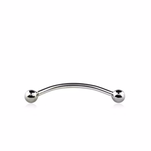 Snake Eye Tungstav / banana i kirurgiskt stål 1.2mm med 3mm kulor
