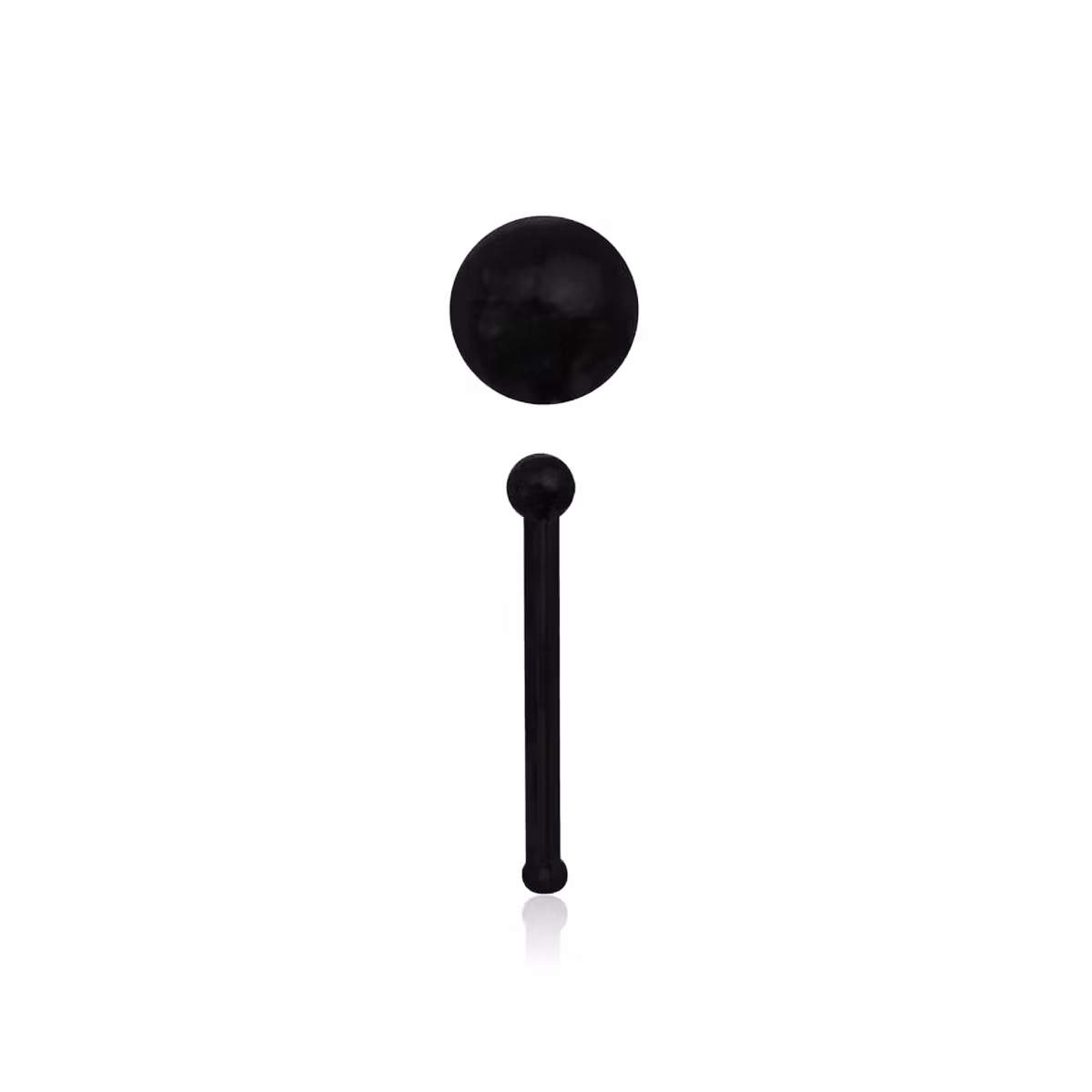 Näspin "nose bone" i svart akryl med 1.5mm boll