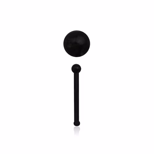 Näspin "nose bone" i svart akryl med 1.5mm boll