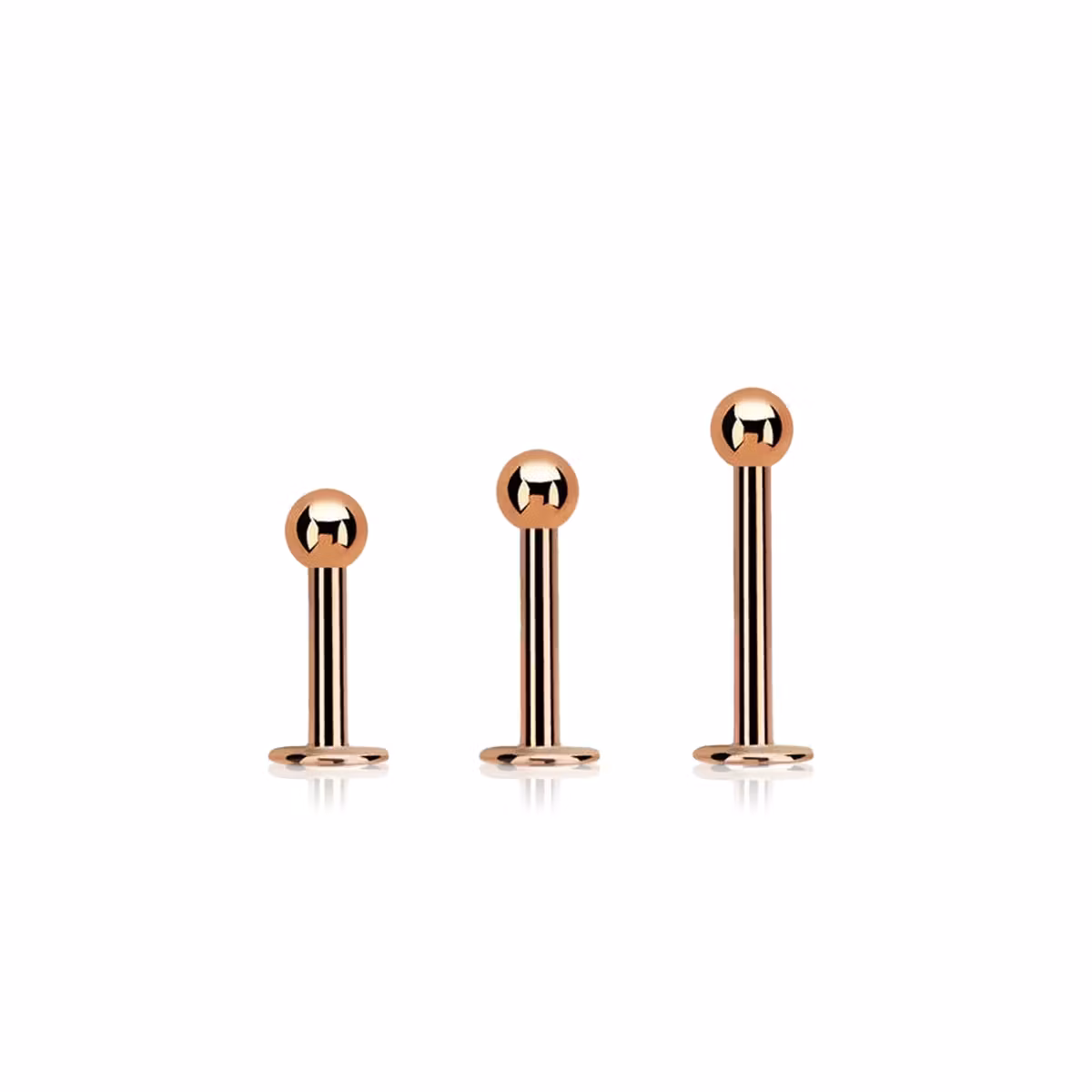 Labret 1.6mm med 4mm kula roséguld