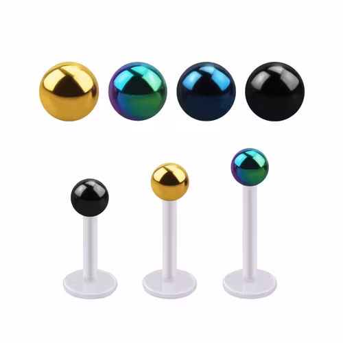 BIO-Flex Labret / Monroe 1.2mm med PVD-Pläterad 4mm kula