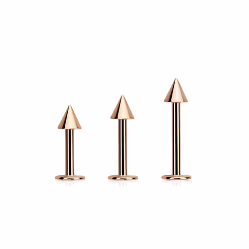 Labret / Monroe 1.2mm med 4mm kon roséguld