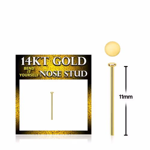 Nässmycke "Böj själv" äkta 14 karat guld - 1mm platt topp