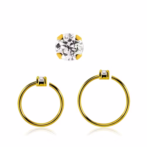 Guldpläterad sömlös ring i silver med 1.5mm CZ