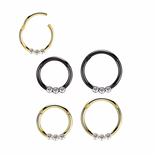 Segmentring 1.2mm med gångjärn och 3st crystals