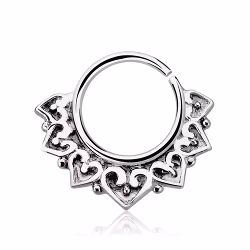 Septum piercing i 925 silver - Engraved Vintage Design