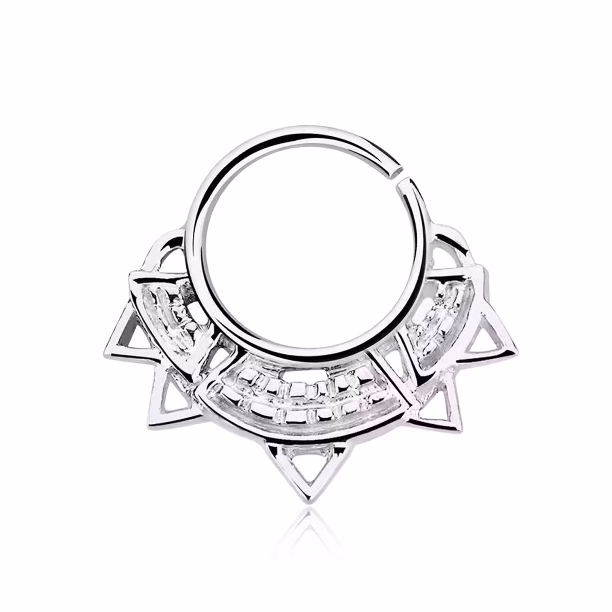 Septum piercing i 925 silver - Engraved Indian Design