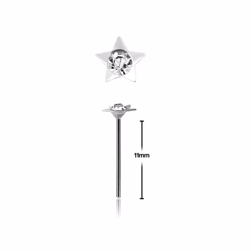Nässmycke "Böj själv" 3mm stjärna med klar crystal