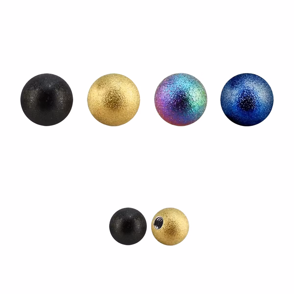 Lös kula eloxerad frostad 3mm med 1.2mm gänga (lös del)