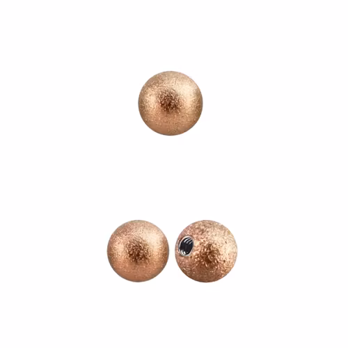 Lös kula frostad roséguld 4mm med 1.2mm gänga (lös del)