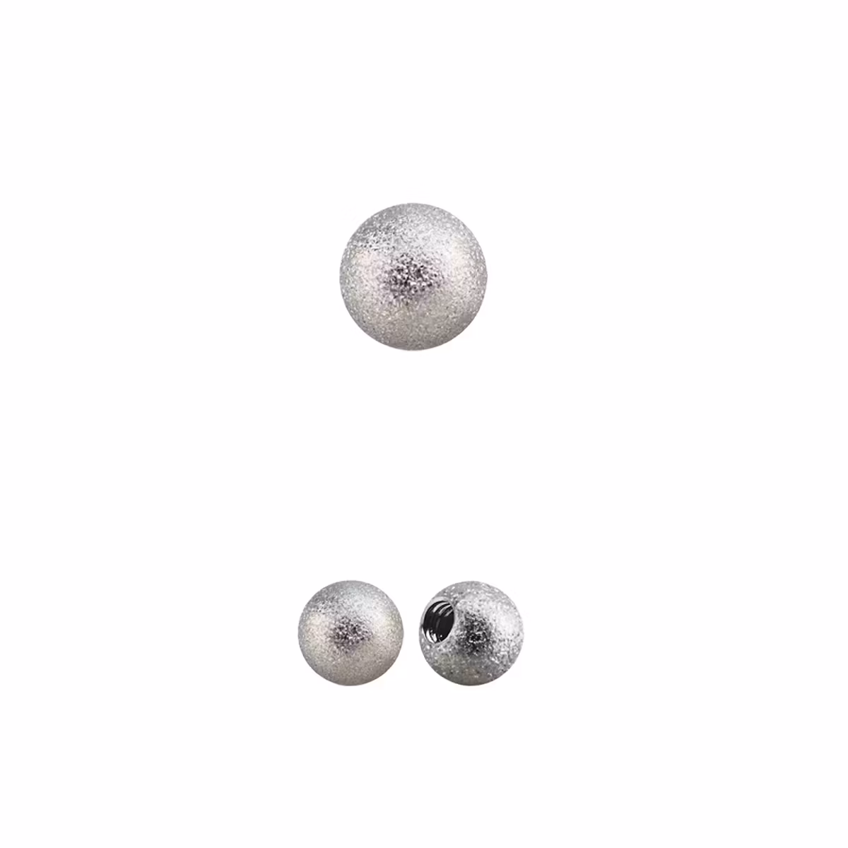 Lös kula frostad 4mm diameter 1.2mm gänga (lös del)