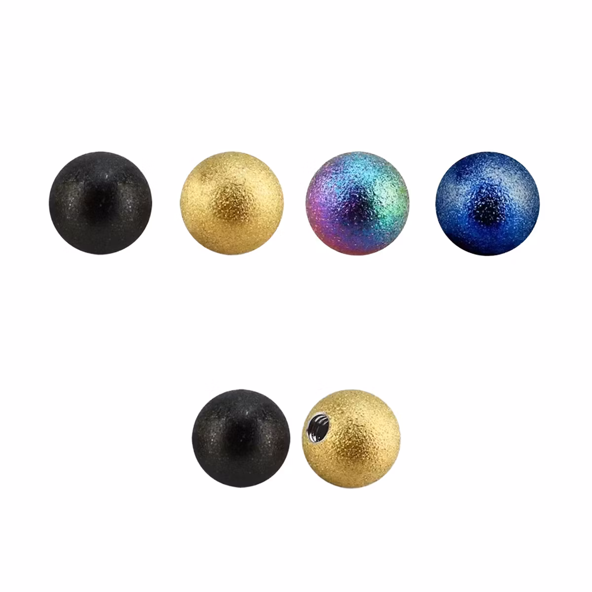 Lös kula eloxerad frostad 4mm med 1.2mm gänga (lös del)