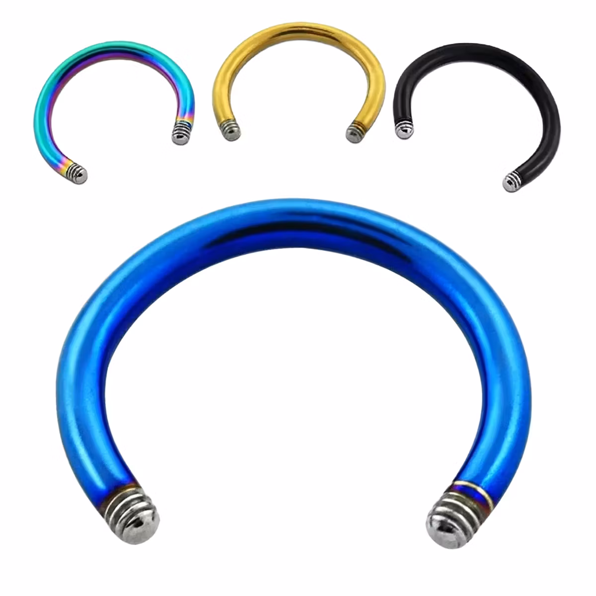 Lös del CBR cirkulär barbell PVD-pläterad kirurgiskt stål 1.2mm