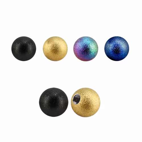 Lös kula eloxerad frostad 5mm med 1.6mm gänga (lös del)