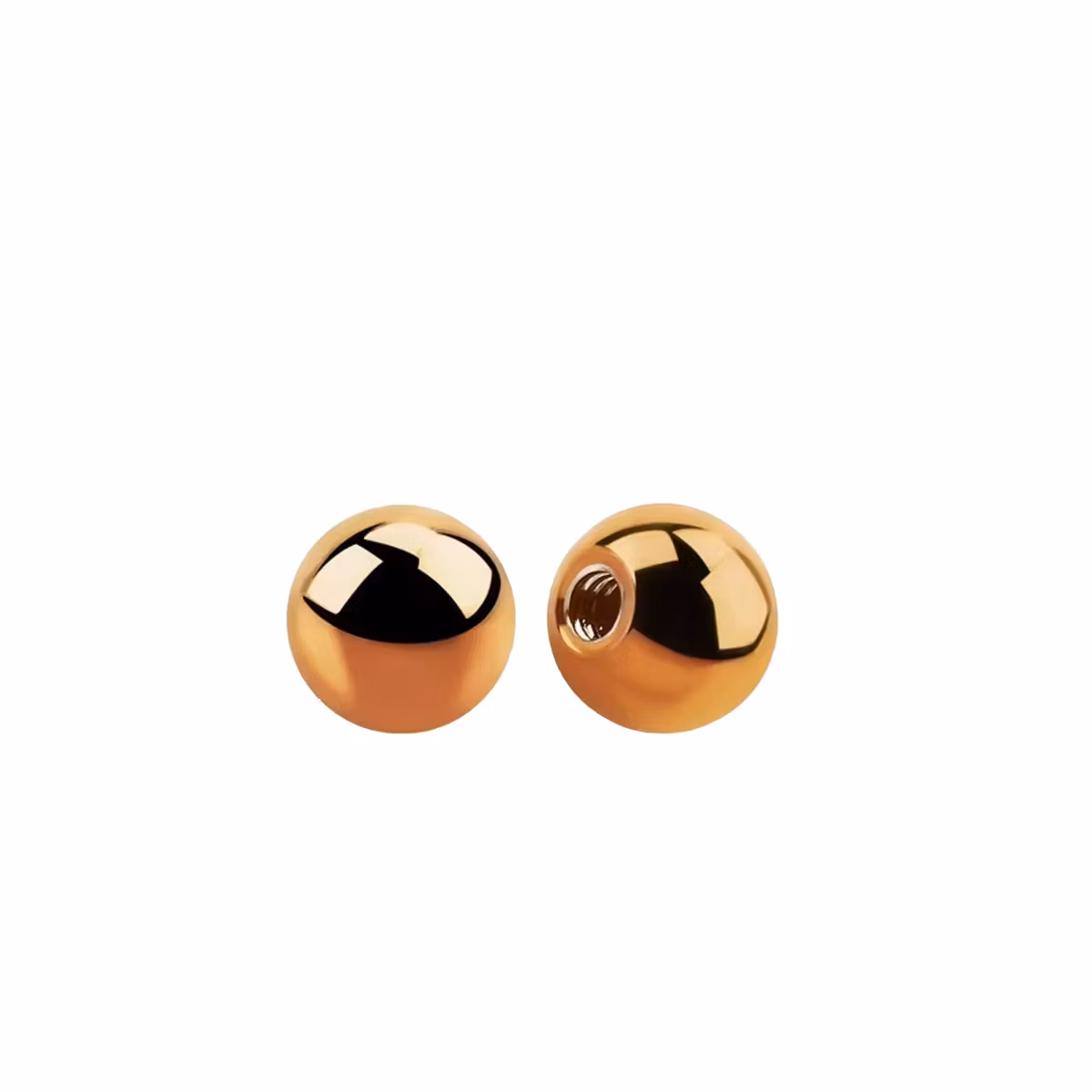 Lös kula PVD-Pläterad roséguld 6mm diameter 1.6mm gänga (lös del)