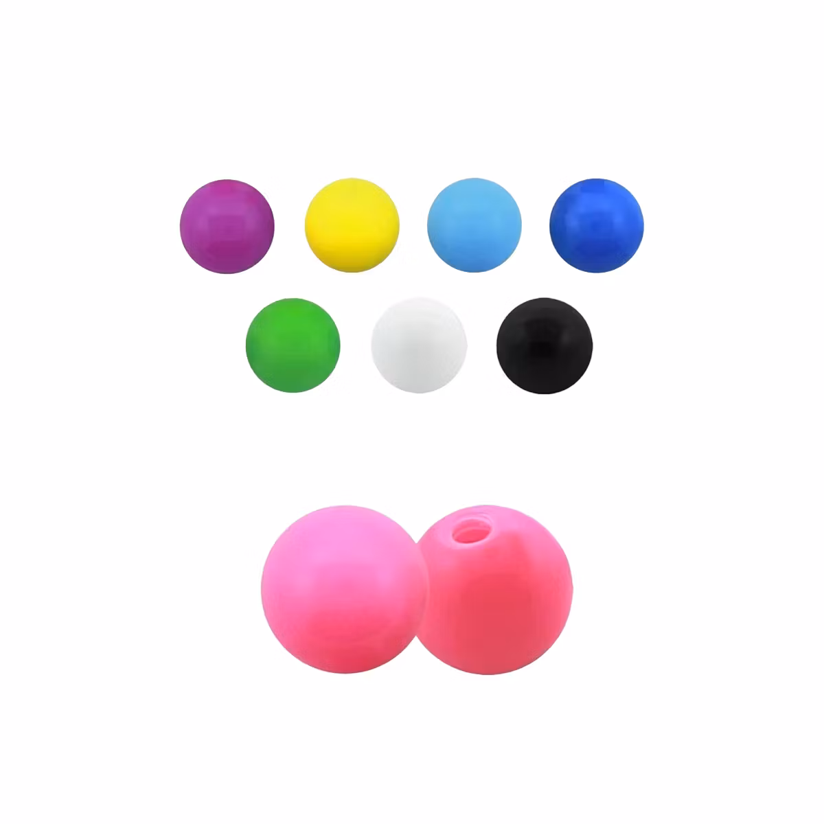 Akrylkula 3mm diameter med 1.2mm gäng (lös del)