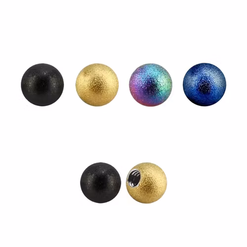 Lös kula eloxerad frostad 4mm med 1.6mm gänga (lös del)