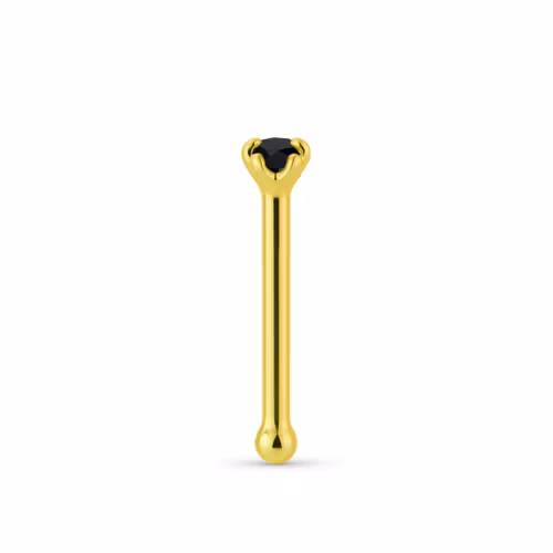Nässmycke 0.6mm äkta 14 karat guld med 1.25mm cubic zirconia
