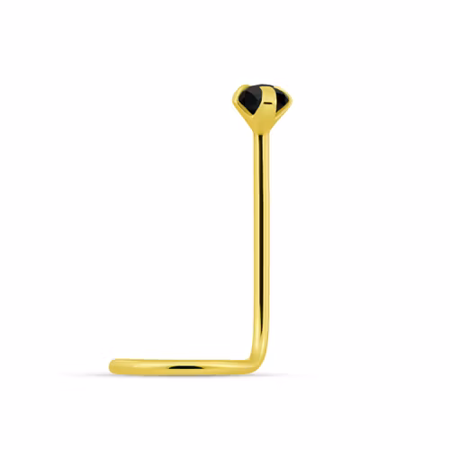 Nässmycke / Nässkruv 0.6mm i äkta 14 karat guld med 2mm cubic zirconia