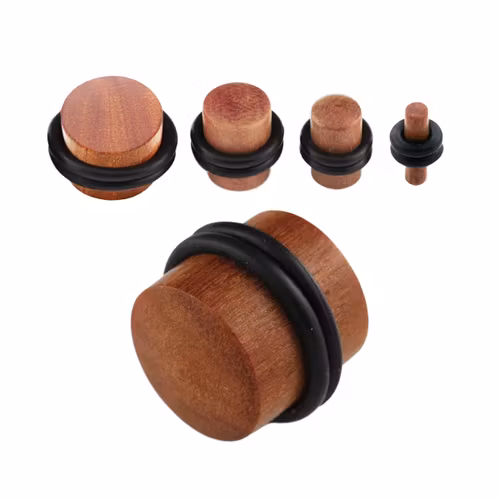 Teak Wood Träplugg med O-ringar