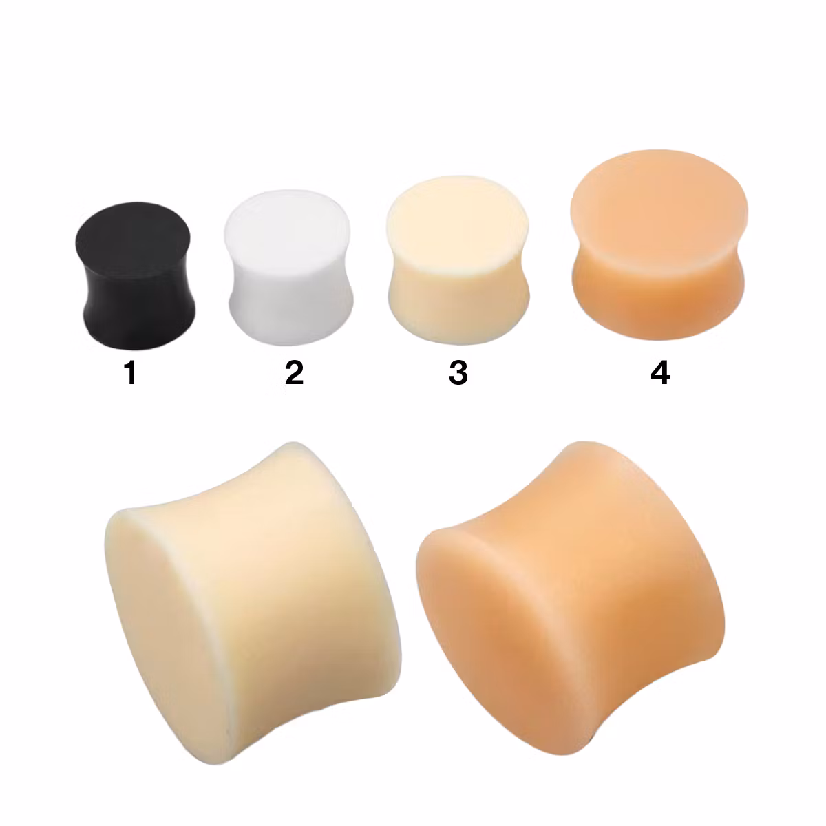 Double flare plugg / retainer i silikon