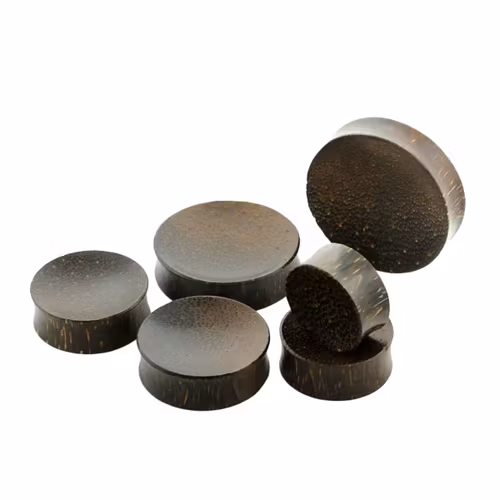 Konkav träplugg i palmträd XXL (25-52mm)