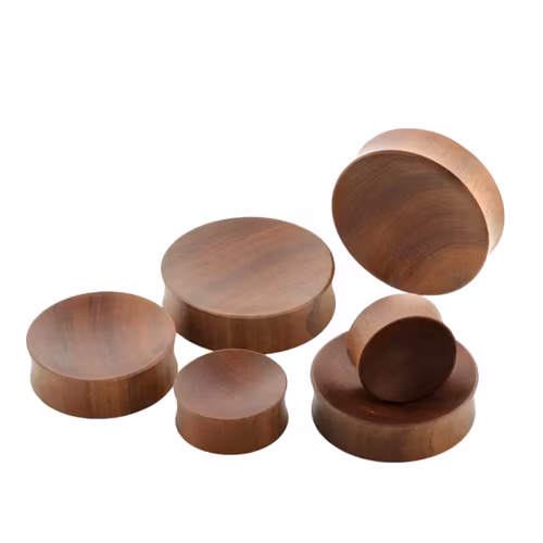 Konkav träplugg i sawo wood XXL (25-52mm)