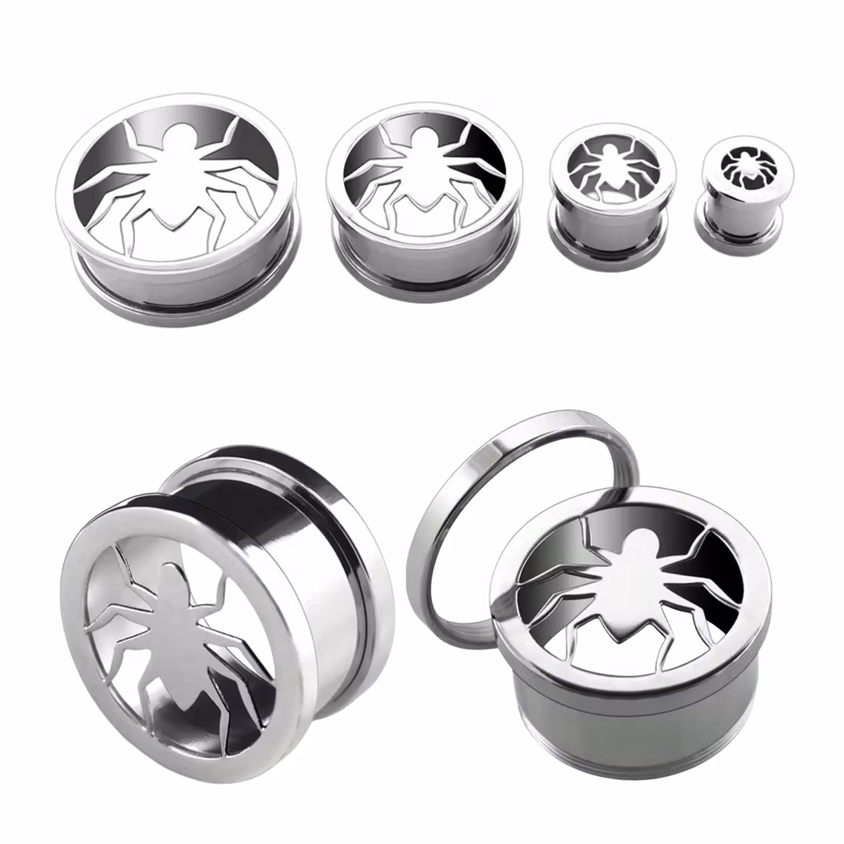 Ståltunnel med spindel