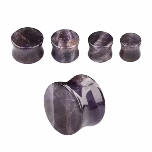Ametist double flare stenplugg