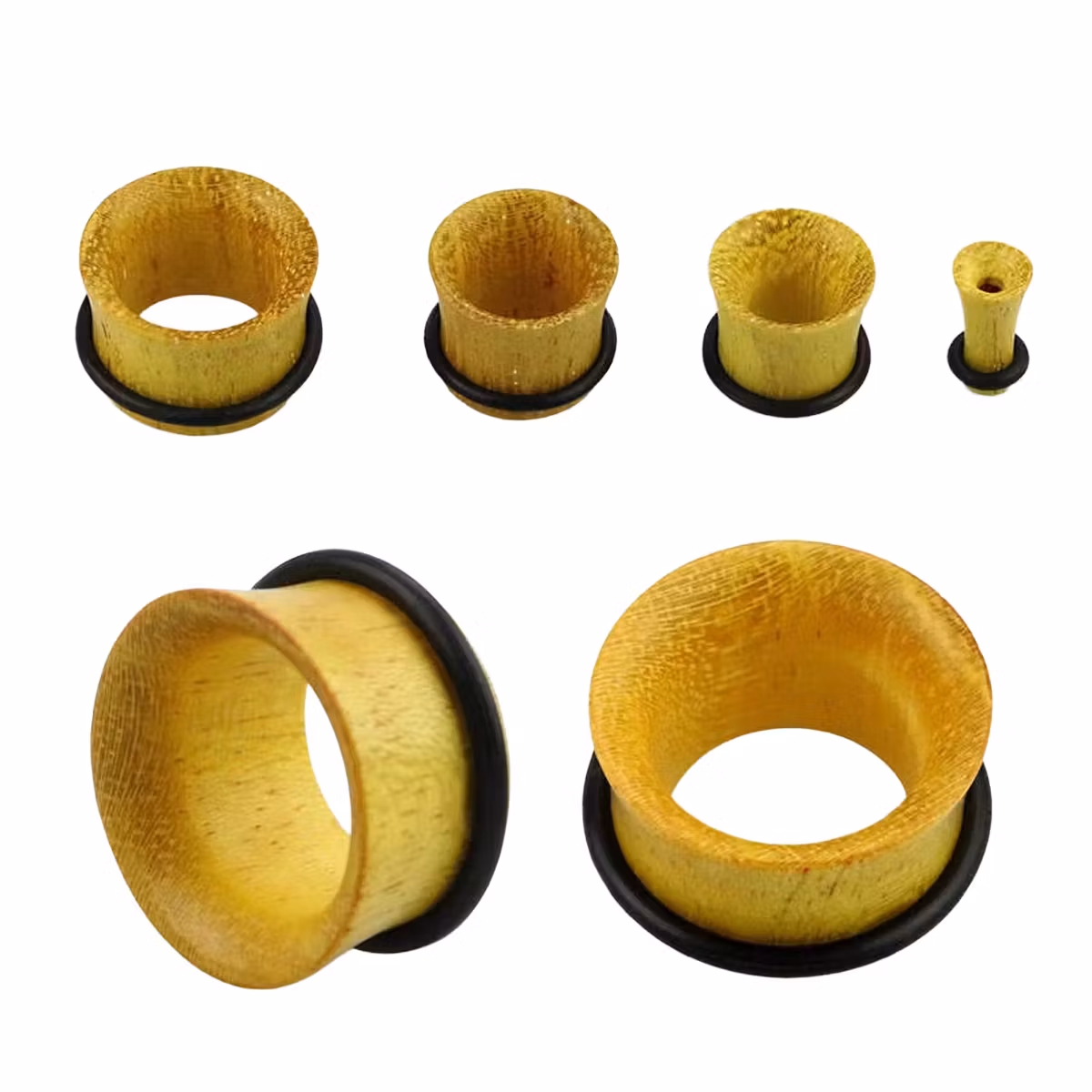 Tunnel i jack fruit wood med O-ring