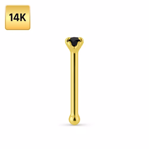 Nässmycke 0.6mm äkta 14 karat guld med 1.25mm cubic zirconia