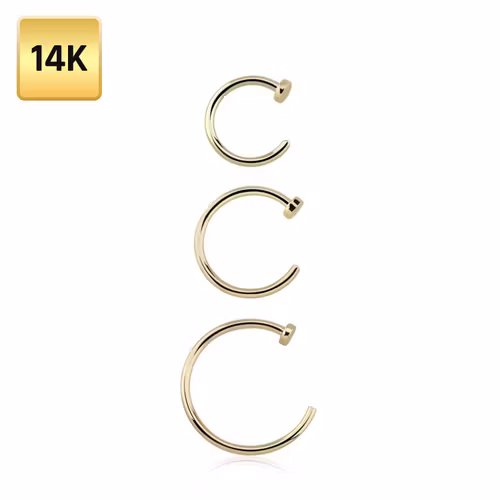 Näsring / Nose hoop 0.8mm i äkta 14 karat guld