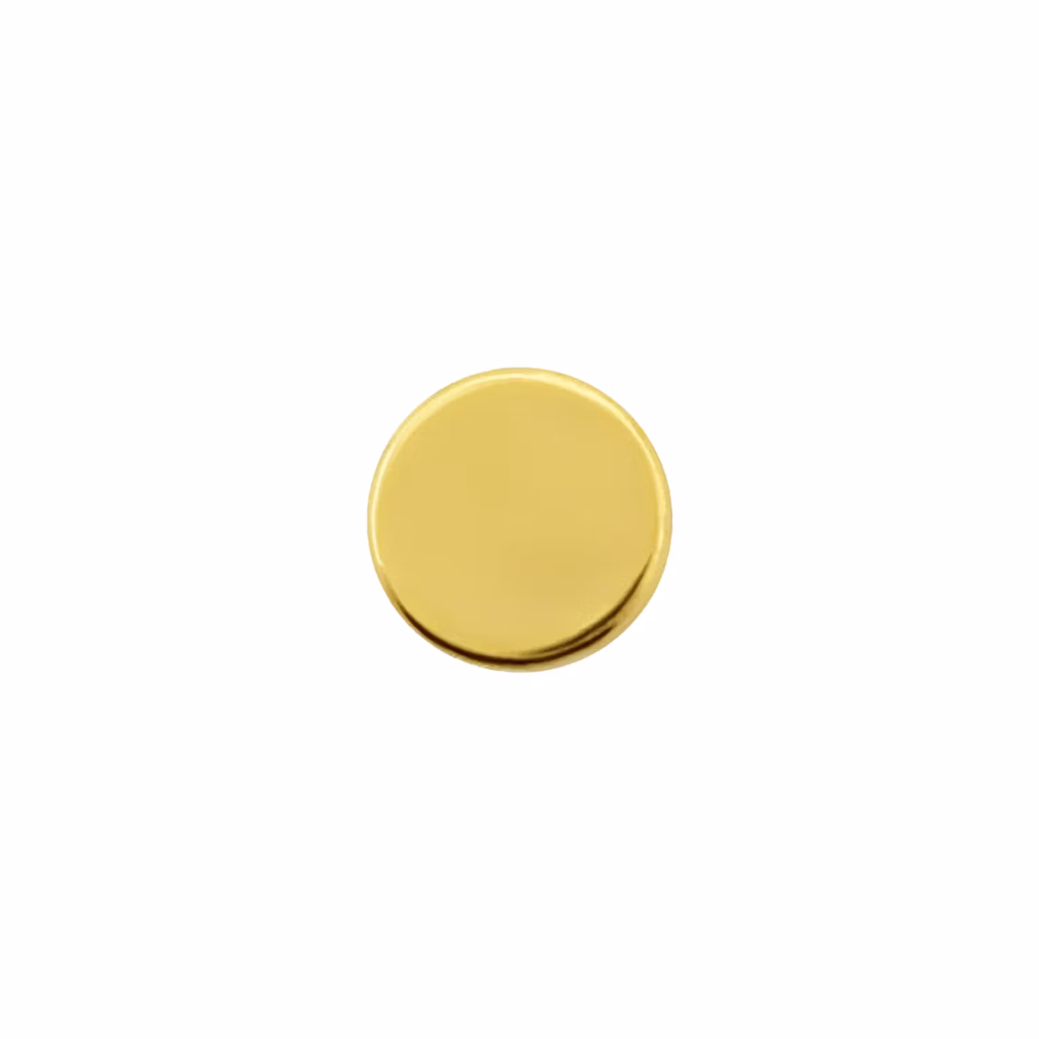 Dermal piercing i PVD pläterad kirurgiskt stål 1.2mm gänga - platt topp